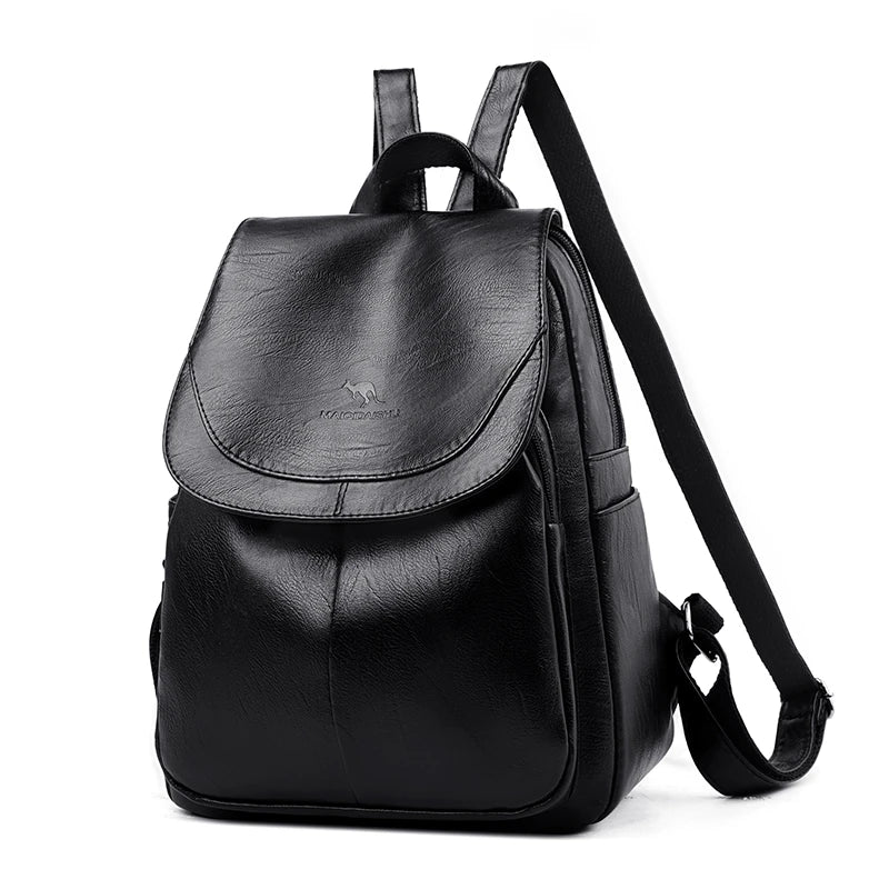 Mochilas de couro vintage para mulheres, bolsa escolar para meninas, mochila de viagem para senhoras, mochila feminina de alta qualidade, nova