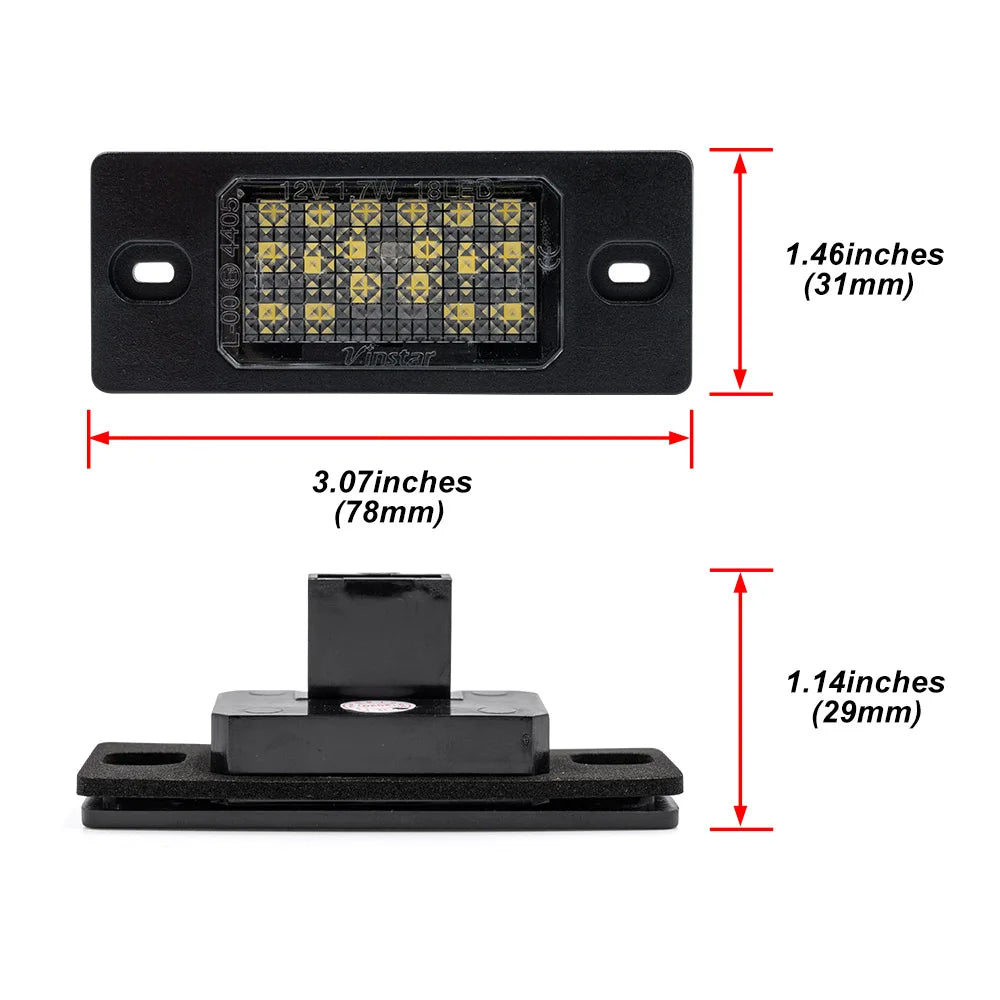LED Número de matrícula Luz da placa, Lâmpadas da cauda para VW Tiguan 09-12 Golf 5 Touareg MK1 Passat B5.5 Porsche Cayenne 955 957 02-10, 2PCs