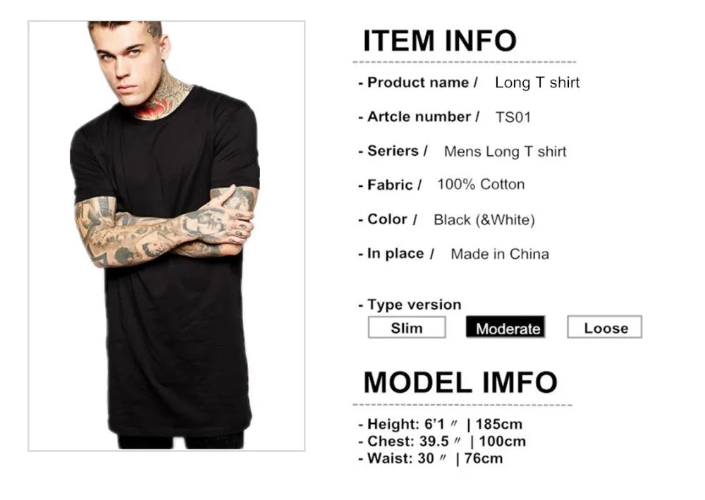 Camiseta Masculina Preta de Manga Curta Casual Hip Hop 2026 Nova Coleção para Homens