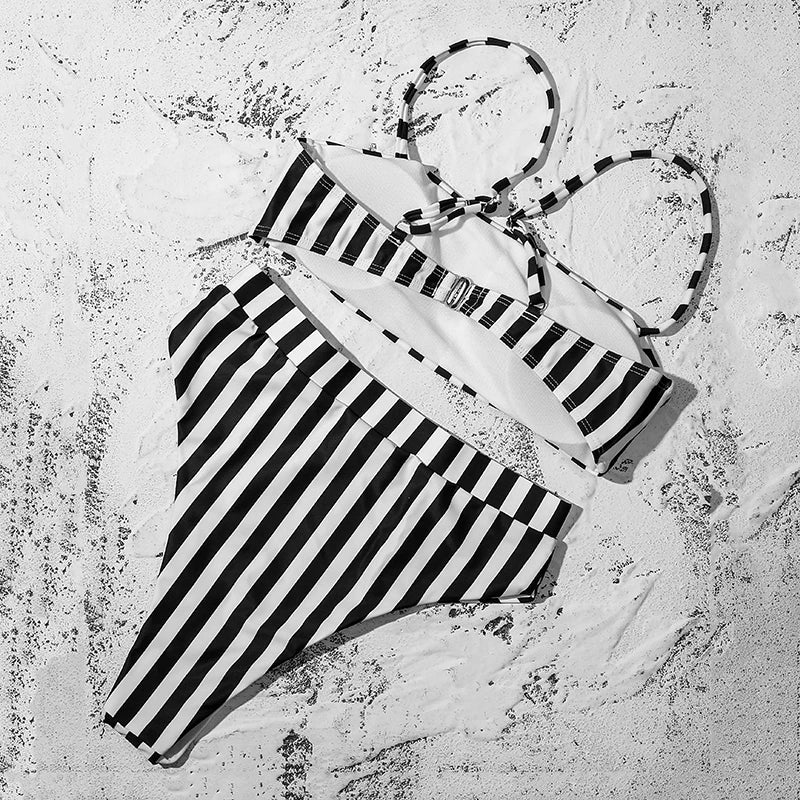 ZTVitality Sexy Bikini 2021 Venda quente Biquinis Cor sólida Cintura alta Biquini Push Up Biquínis Brasileiro Leopardo Summer Feminino Bikinis S-XL