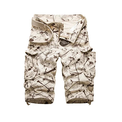 2026 Novo Lançamento: Bermuda Cargo Masculina de Algodão Sumner - Camuflagem Fashion com Vários Bolsos para Uso Casual e Atividades ao Ar Livre