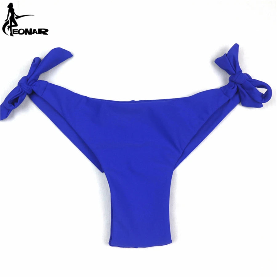 EONAR Biquíni 2025 Sólido Mulheres Maiô Brasileiro Corte Bottom Bikini Set Push Up Swimwear Femme Maiôs Esporte Beach Wear