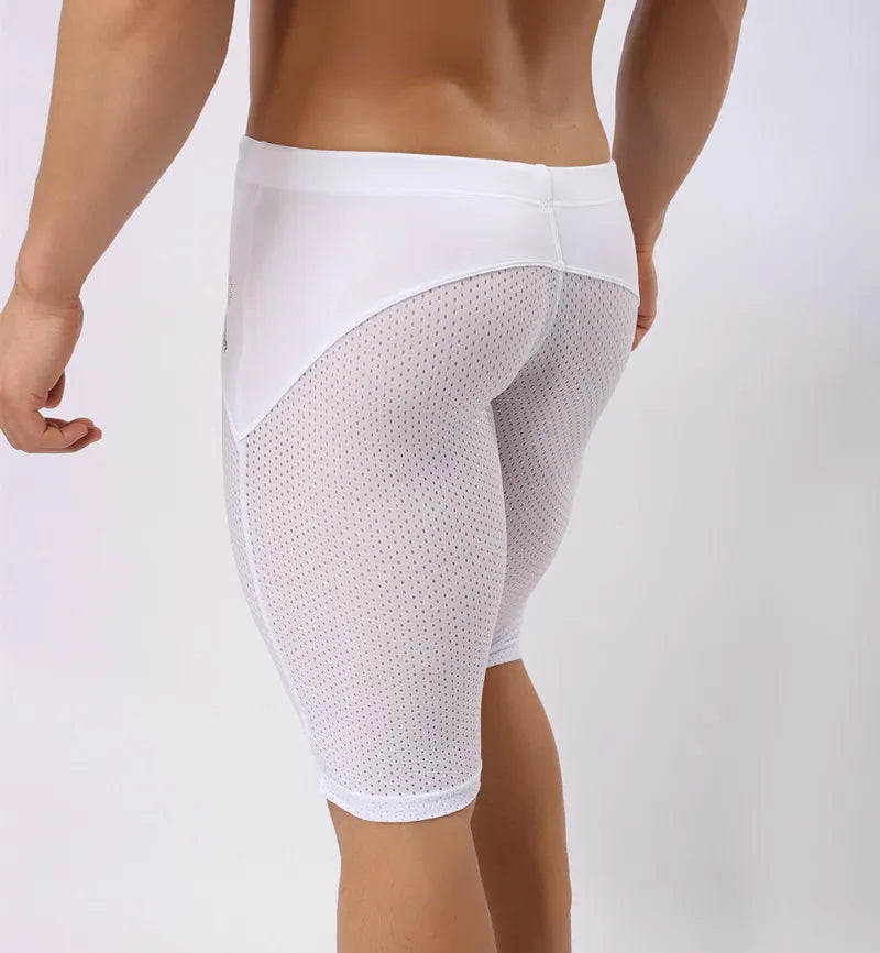 Pessoa corajosa estilo verão shorts de malha respirável masculino apertado praia shorts multifunções na altura do joelho board shorts beach wear