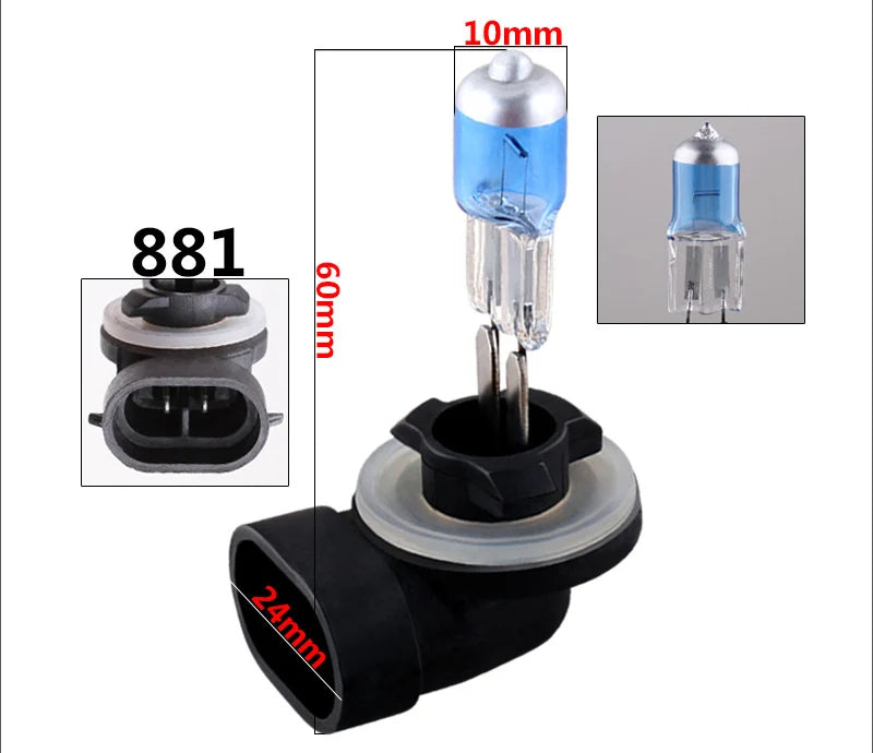 2 pçs h27 881 894 super brilhante branco nevoeiro lâmpada halógena hight potência 27w cabeça do carro lâmpada drl luzes diurnas amarelo âmbar 12v
