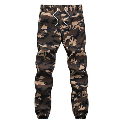 Algodão dos homens jogger outono lápis harem calças 2025 camuflagem calças militares soltas confortáveis calças de carga camo jogger