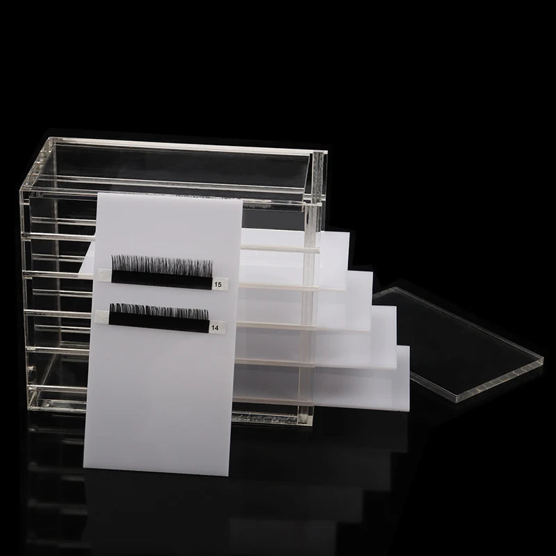 5 camadas acrílico palete lash organizador titular caixa de armazenamento de extensão de cílios expositor ferramentas de maquiagem cílios levantamento suprimentos