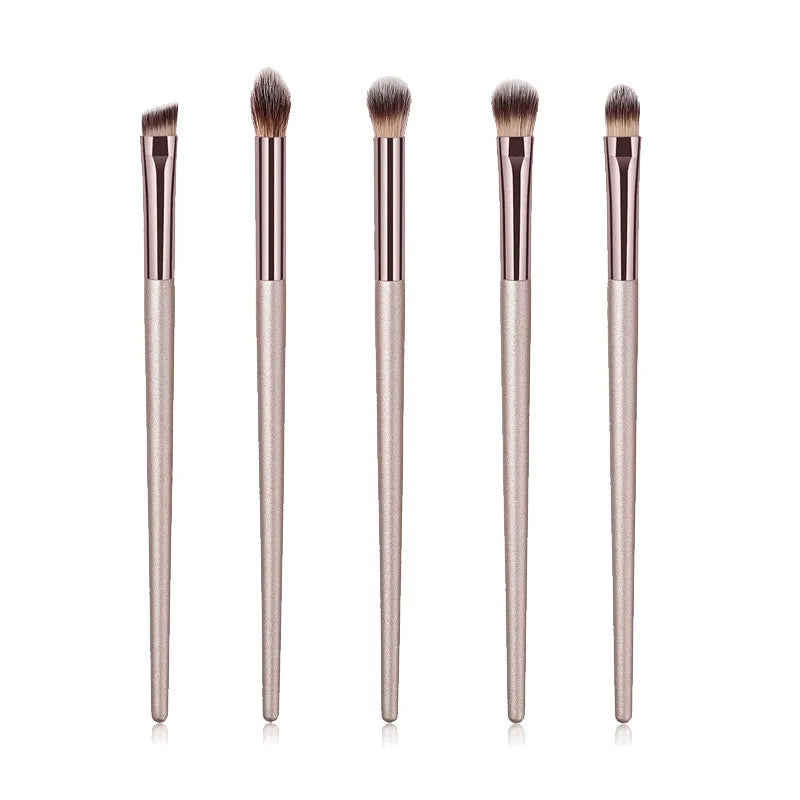 4/10 pçs conjunto de pincéis de maquiagem champanhe para base cosmética em pó blush sombra kabuki mistura compõem escova ferramenta de beleza