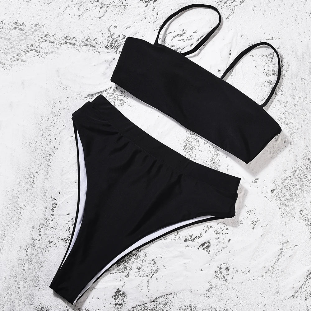 ZTVitality Sexy Bikini 2021 Venda quente Biquinis Cor sólida Cintura alta Biquini Push Up Biquínis Brasileiro Leopardo Summer Feminino Bikinis S-XL