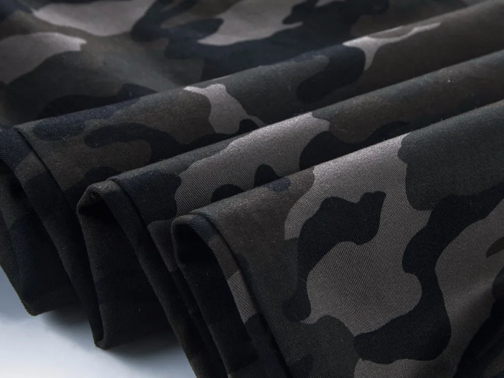 Algodão dos homens jogger outono lápis harem calças 2025 camuflagem calças militares soltas confortáveis calças de carga camo jogger