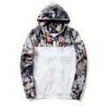 Jaqueta leve com capuz, corta-vento, roupas esportivas, jaquetas bomber, casacos casuais, outwear, moda, flores
