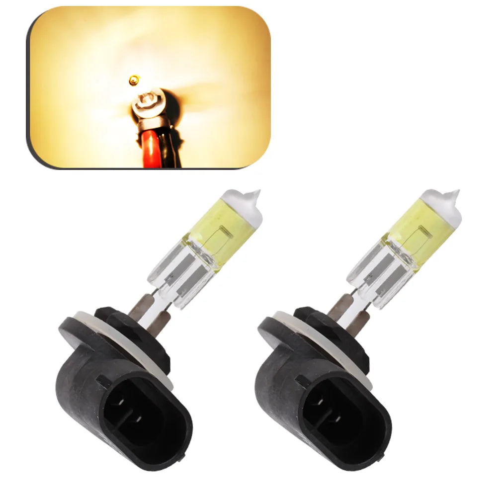 2 pçs h27 881 894 super brilhante branco nevoeiro lâmpada halógena hight potência 27w cabeça do carro lâmpada drl luzes diurnas amarelo âmbar 12v