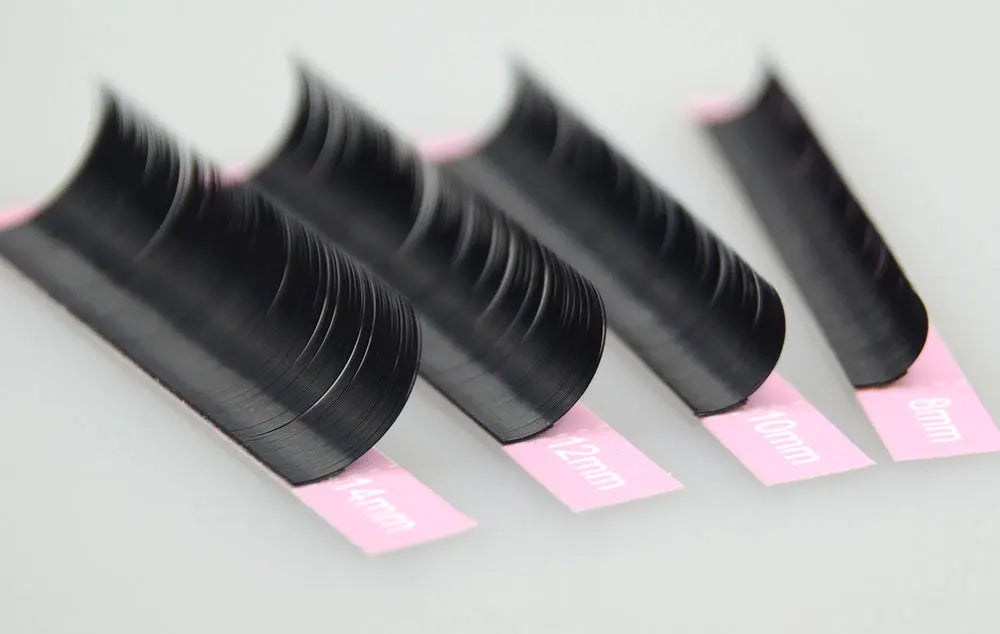 Extensões de Cílios Postiços Qeelasee Profissionais de Mink, Cílios Individuais para Maquiagem, Volume e Fans de Cílios, Atacado