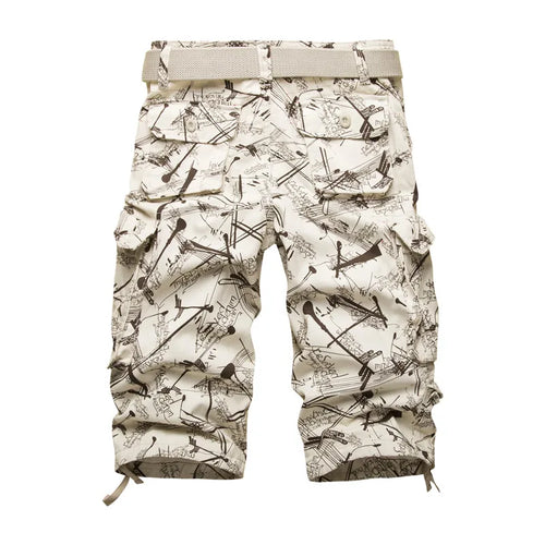2026 Novo Lançamento: Bermuda Cargo Masculina de Algodão Sumner - Camuflagem Fashion com Vários Bolsos para Uso Casual e Atividades ao Ar Livre