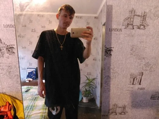 Camiseta Masculina Preta de Manga Curta Casual Hip Hop 2026 Nova Coleção para Homens