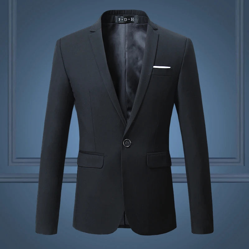 Alta qualidade cavalheiro masculino fino casual terno branco, marcas de tamanho grande negócios masculino fluxo casual de cor pura blazers masculino