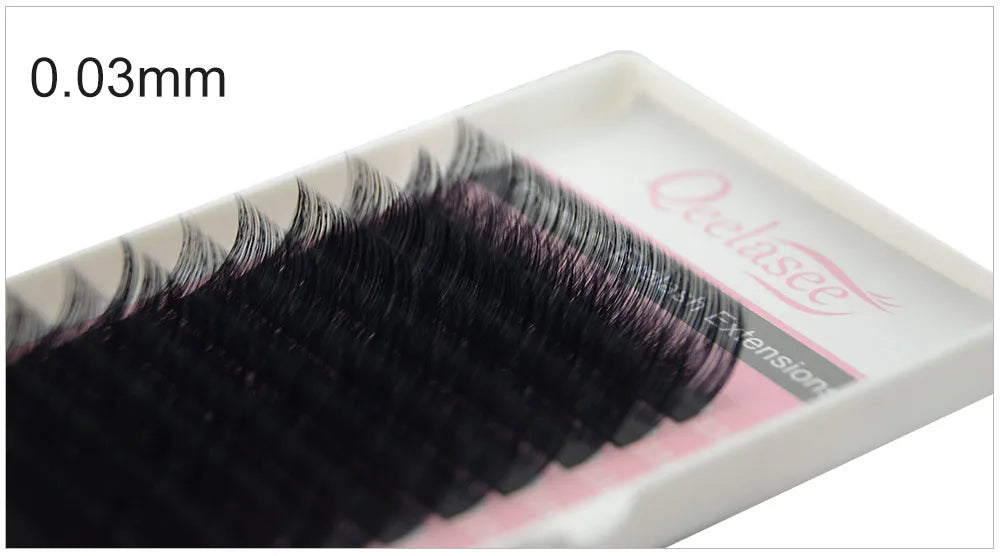Extensões de Cílios Postiços Qeelasee Profissionais de Mink, Cílios Individuais para Maquiagem, Volume e Fans de Cílios, Atacado