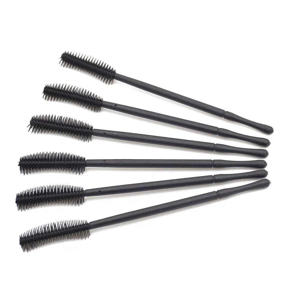 Fadvan 50 pcs/pack escovas de silicone ferramenta de cílios descartáveis pente rímel varinhas pincéis de maquiagem kit aplicador individual para o olho