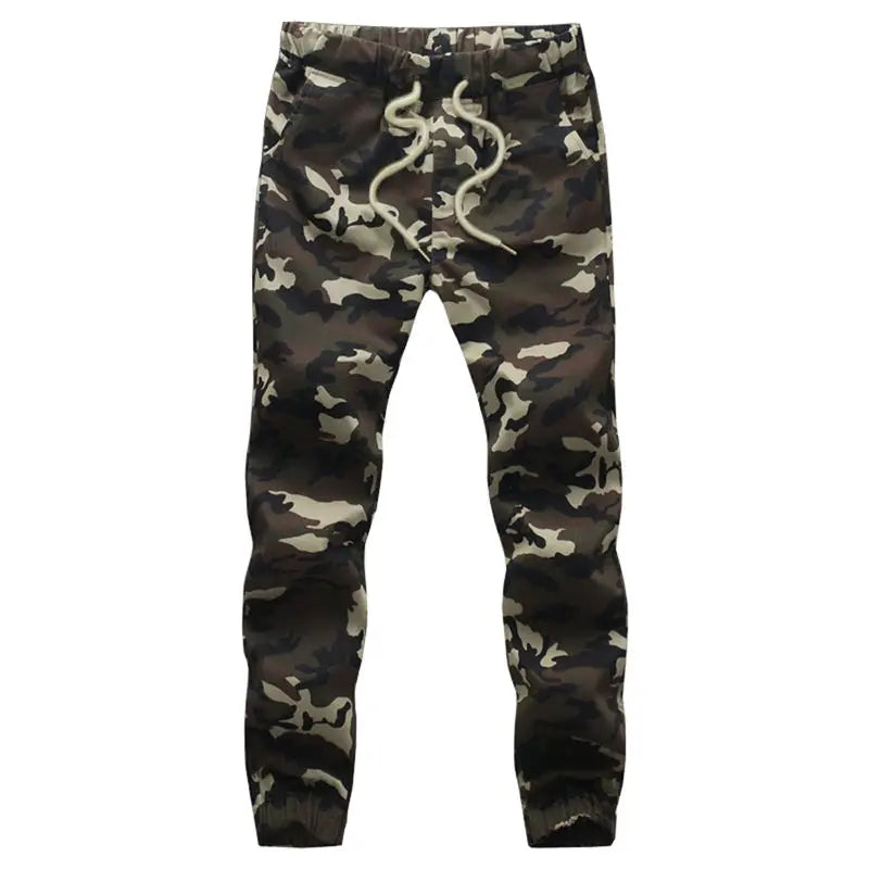 Algodão dos homens jogger outono lápis harem calças 2025 camuflagem calças militares soltas confortáveis calças de carga camo jogger