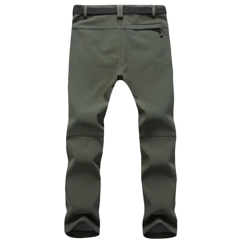 Estiramento calças à prova dwaterproof água dos homens casual inverno grosso quente velo pele de tubarão masculino blusão moletom dos homens calças táticas