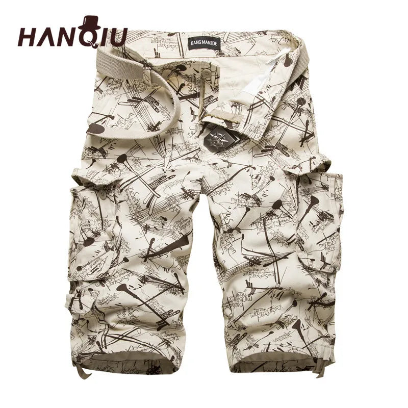 2026 Novo Lançamento: Bermuda Cargo Masculina de Algodão Sumner - Camuflagem Fashion com Vários Bolsos para Uso Casual e Atividades ao Ar Livre