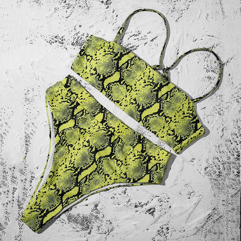 ZTVitality Sexy Bikini 2021 Venda quente Biquinis Cor sólida Cintura alta Biquini Push Up Biquínis Brasileiro Leopardo Summer Feminino Bikinis S-XL