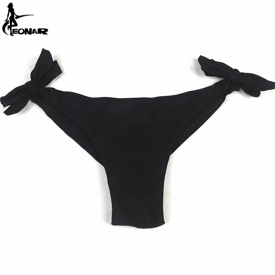 EONAR Biquíni 2025 Sólido Mulheres Maiô Brasileiro Corte Bottom Bikini Set Push Up Swimwear Femme Maiôs Esporte Beach Wear
