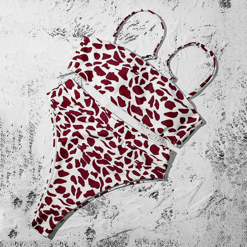 ZTVitality Sexy Bikini 2021 Venda quente Biquinis Cor sólida Cintura alta Biquini Push Up Biquínis Brasileiro Leopardo Summer Feminino Bikinis S-XL