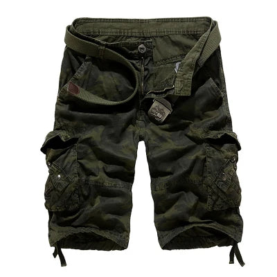 Camuflagem solta carga shorts masculino 2025 verão militar camo calças curtas homme carga shorts eua tamanho
