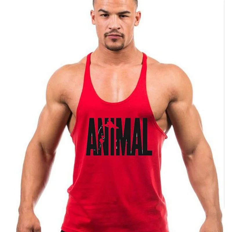 Camisa sem mangas masculina, camiseta de algodão para academia e musculação