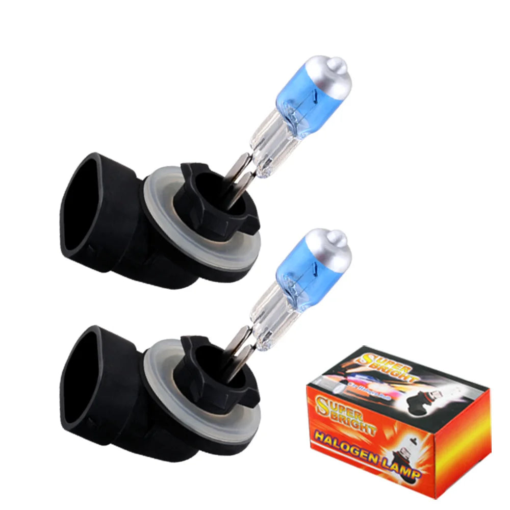 2 pçs h27 881 894 super brilhante branco nevoeiro lâmpada halógena hight potência 27w cabeça do carro lâmpada drl luzes diurnas amarelo âmbar 12v