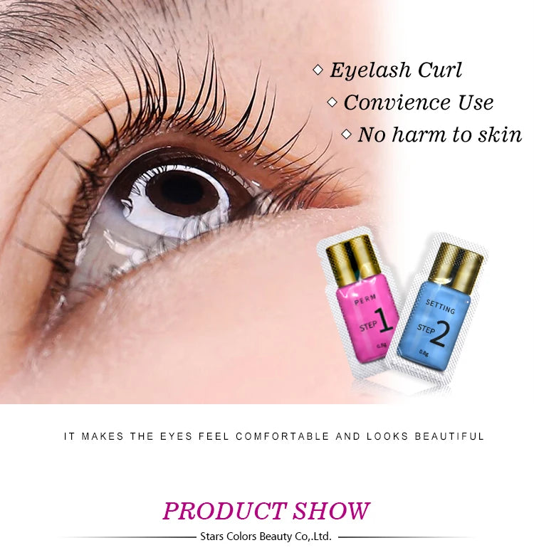 Lash Lift Loção Sachet, Perm e Setting Loção, Ferramentas de Maquiagem dos Olhos, 8-12 Minutos, 0,8g por Saco, 10 Pares por Lote