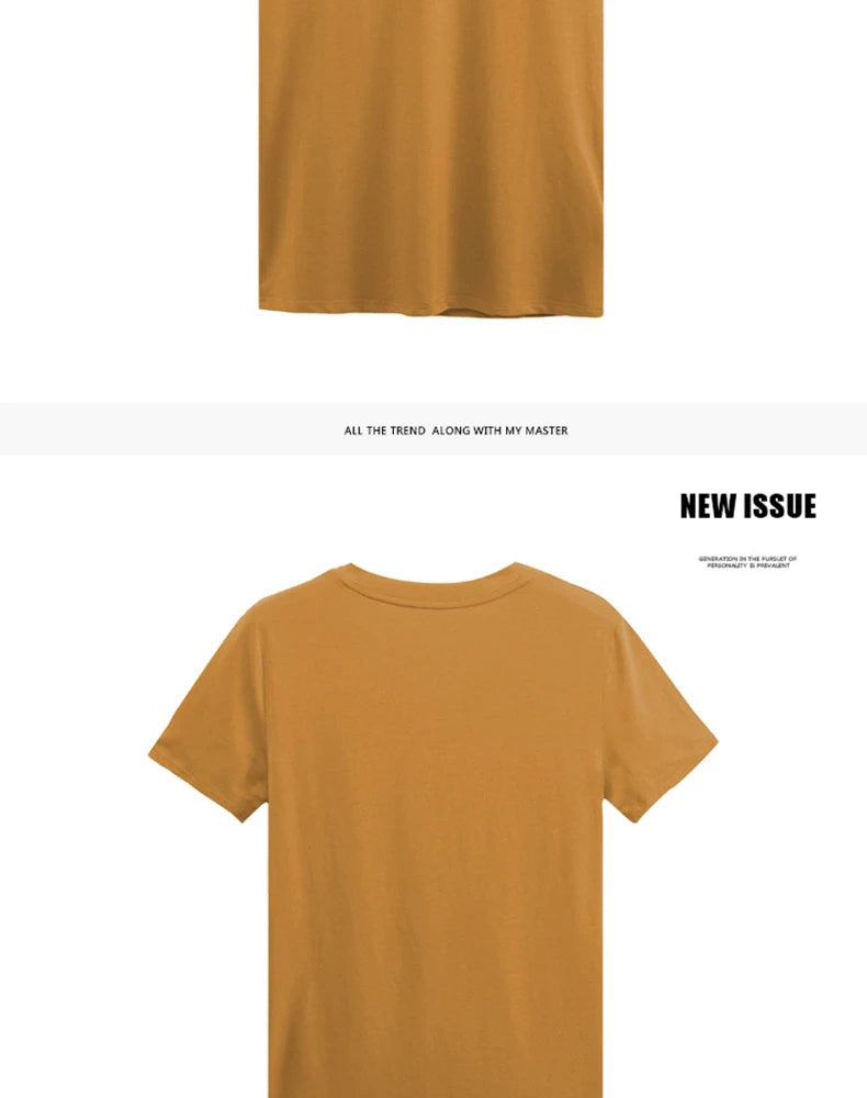 Camiseta Masculina Nova 2026, Gola V, Manga Curta, Moda Fitness, Tamanho 5XL