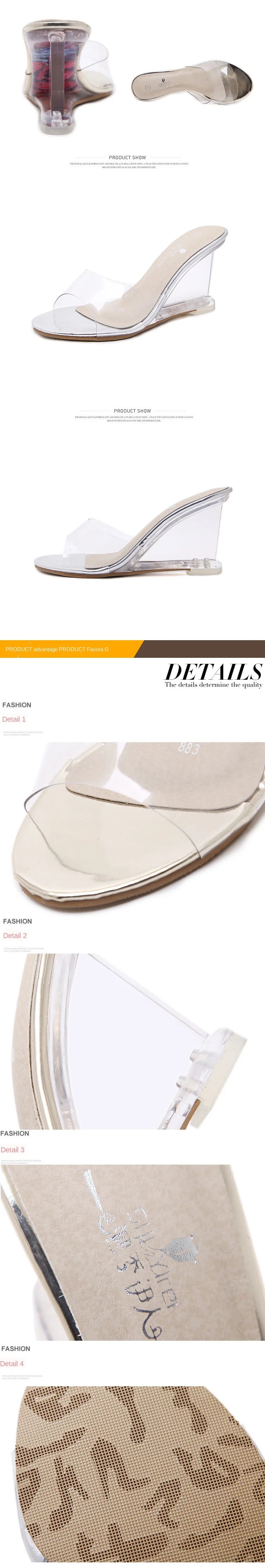 Mclubgirl mclubgirl 2021 sapatos femininos saltos 8cm sandálias de salto cunha sapatos femininos sandálias de cristal transparente chinelos sanda