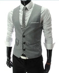 Colete Masculino Slim Fit 2026: Novo Lançamento, Colete Social Casual Sem Mangas para Homens, Jaqueta Formal de Negócios