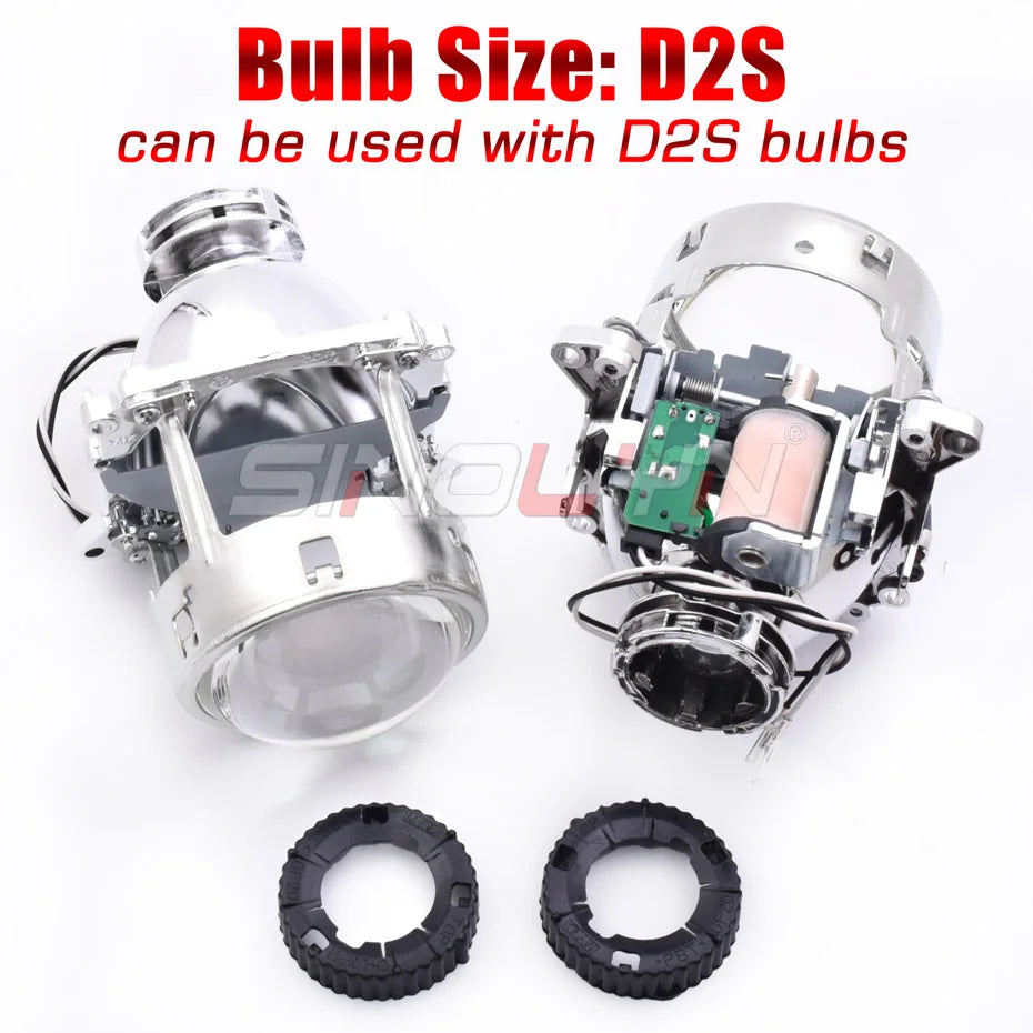 Sinolyn Bi Xenon Lentes Do Projetor Para BMW E46 M3 AL E90 E92/Audi A4 B8 A3/Benz W220 W203 /Volvo V50 D2S D1S Farol Substituir Kit Xeon Projetor Farol Carro Kit De Projetor Retrofit Lente Projetor
