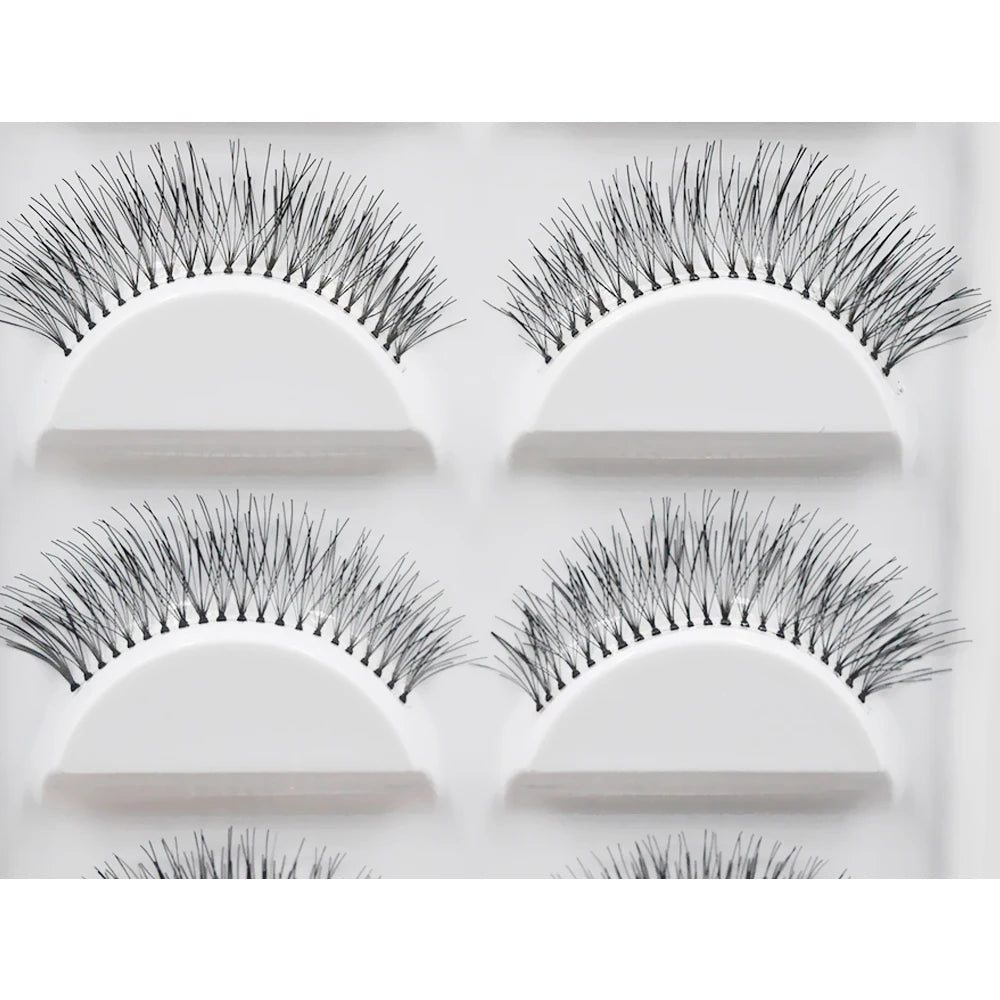 5 pares natural preto longo esparso cruz cílios postiços extensões de cílios ferramentas de maquiagem