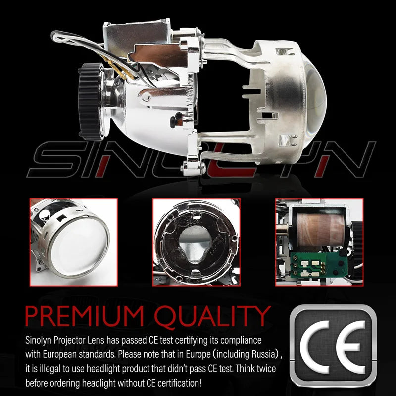 Sinolyn Bi Xenon Lentes Do Projetor Para BMW E46 M3 AL E90 E92/Audi A4 B8 A3/Benz W220 W203 /Volvo V50 D2S D1S Farol Substituir Kit Xeon Projetor Farol Carro Kit De Projetor Retrofit Lente Projetor