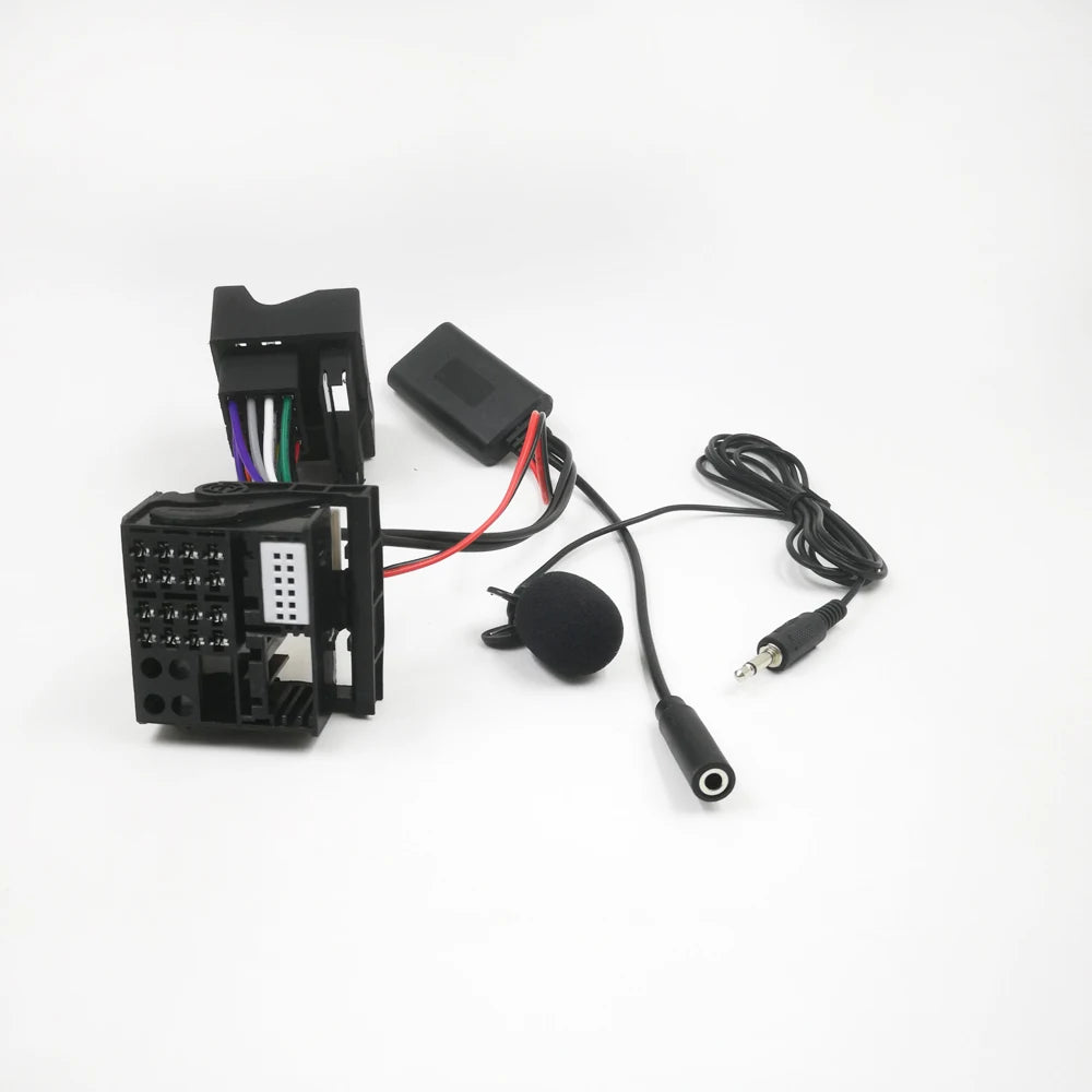 Biurlink para peugeot 207 307 407 308 para citroen c2 c3 rd4 12pin módulo bluetooth rádio sem fio estéreo AUX-IN adaptador de áudio