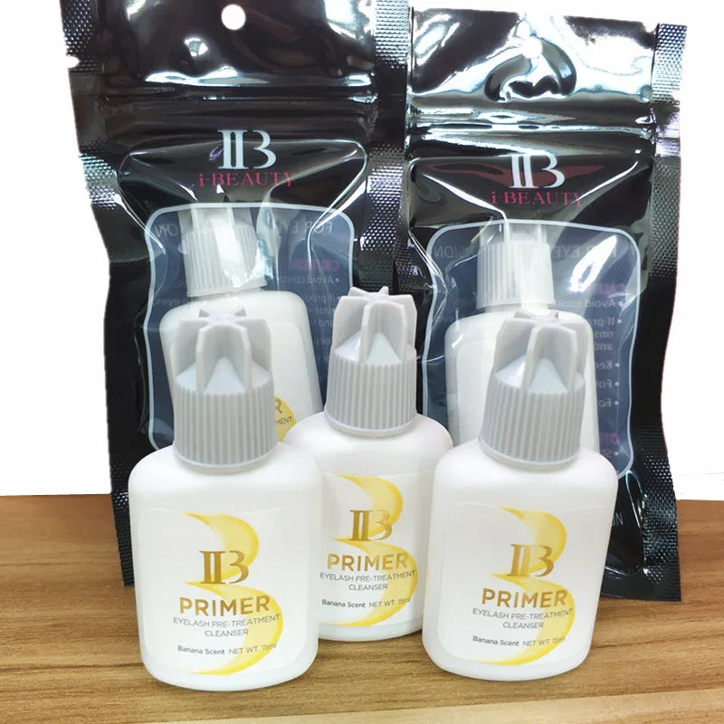 Primer ibeauty de 15ml para aplicação de cola em extensões de cílios, produto profissional coreano, primer transparente, ferramenta de maquiagem, 10 frascos