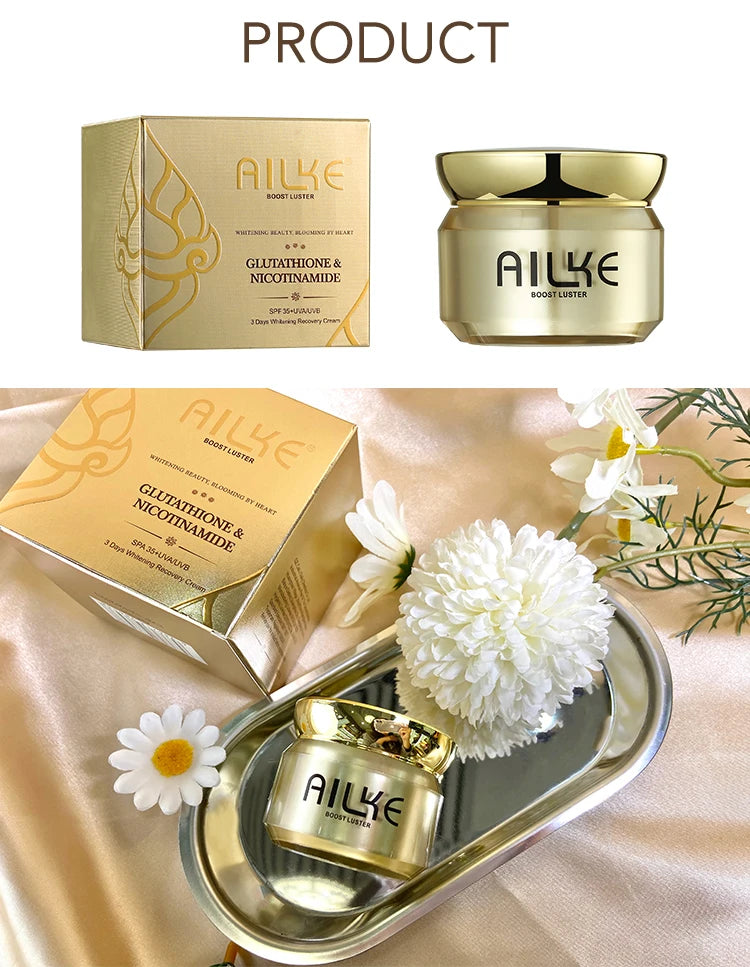 AILKE Corretor de manchas escuras, hidratação branqueadora, creme facial com spf35 + iluminação, tom de pele coreano, anti-queimaduras solares, cuidados com a pele do rosto