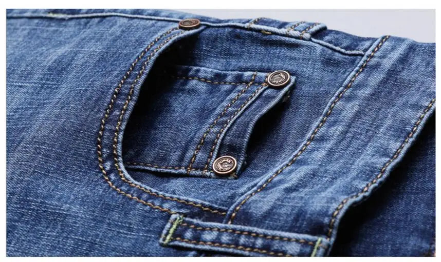 Verão shorts de brim fino para homens de boa qualidade shorts de brim homens de algodão sólido em linha reta jeans shorts masculinos azul casual jeans tamanho 40