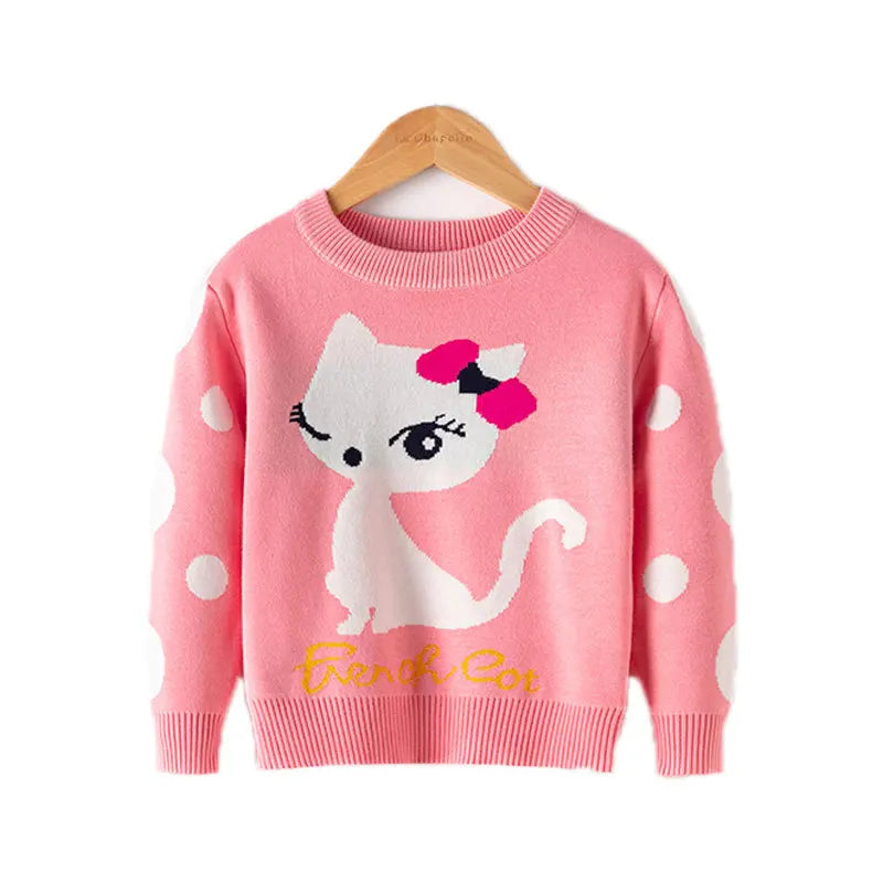 Suéter de malha com estampa infantil, suéteres quentes, malha pulôver, roupas infantis, bebê, inverno, outono, 2022