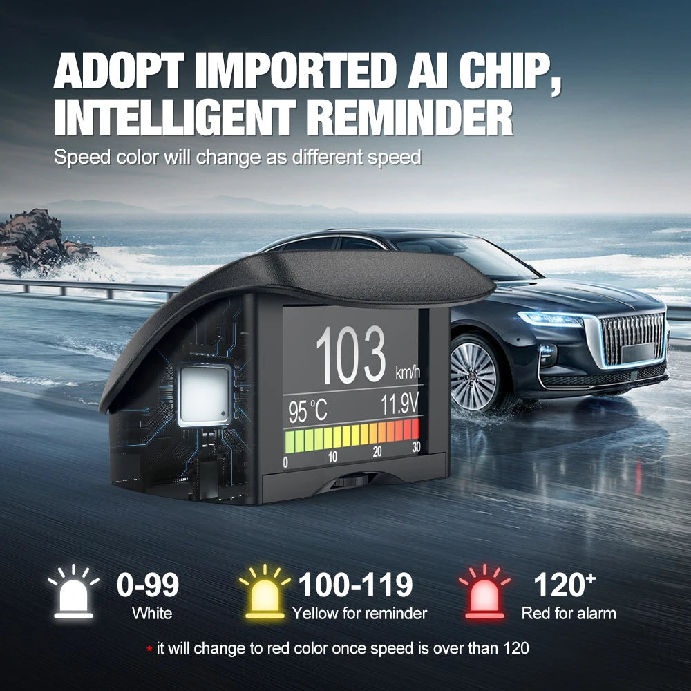 Ancel a202 computador on-board carro display digital velocidade consumo de combustível medidor de temperatura obd2 scanner automóvel