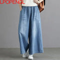 Calças de brim soltas femininas 2025 y2k novo casual streetwear calças jeans perna larga estilo rua vintage bolsos de cintura alta jean femme