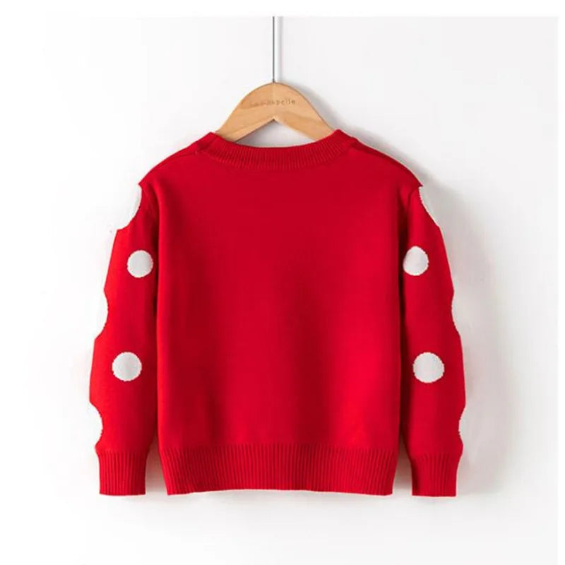 Suéter de malha com estampa infantil, suéteres quentes, malha pulôver, roupas infantis, bebê, inverno, outono, 2022