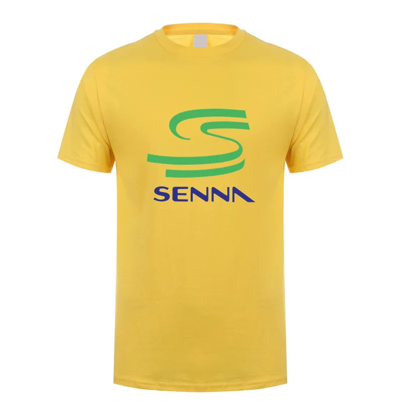 Novo herói ayrton senna t camisa masculina manga curta camisetas de algodão engraçado legal homem tshirt