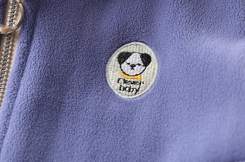 Colete polar com capuz, casaco de lã polar para crianças com zíper quente para bebês meninos meninas 2-10 anos de uso externo