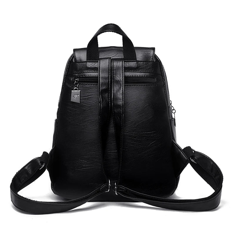 Mochilas de couro vintage para mulheres, bolsa escolar para meninas, mochila de viagem para senhoras, mochila feminina de alta qualidade, nova