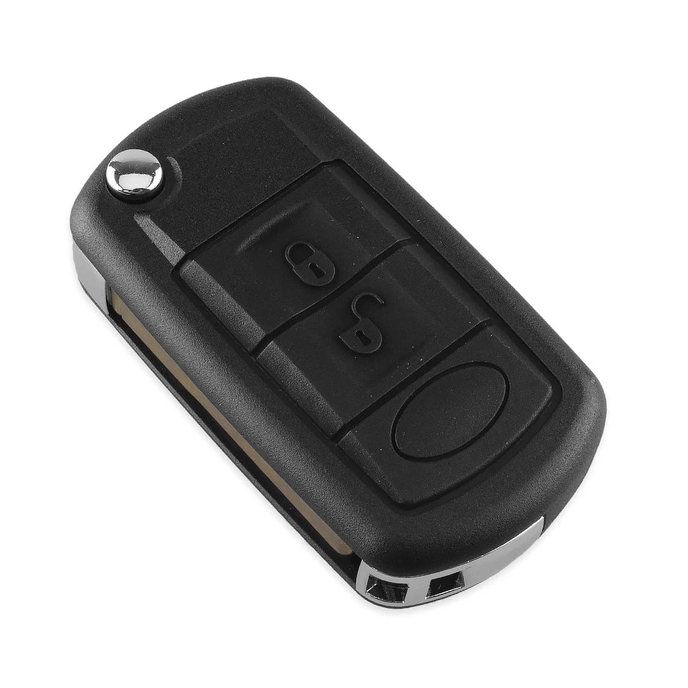 Keyyou substituição escudo dobrável flip remoto caso chave fob 3 botão para land rover range rover sport lr3 descoberta
