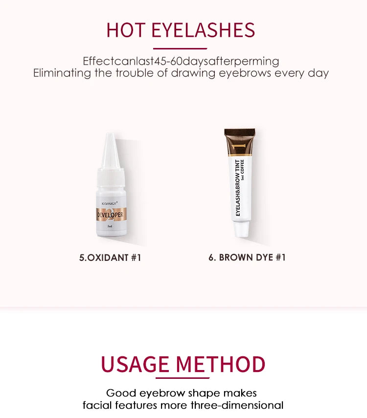 ICONSIGN Lash Lift e Matiz Kit Profissional Cílios Lifting Matiz Brow Laminação Tintura Ferramentas de Maquiagem para os Olhos